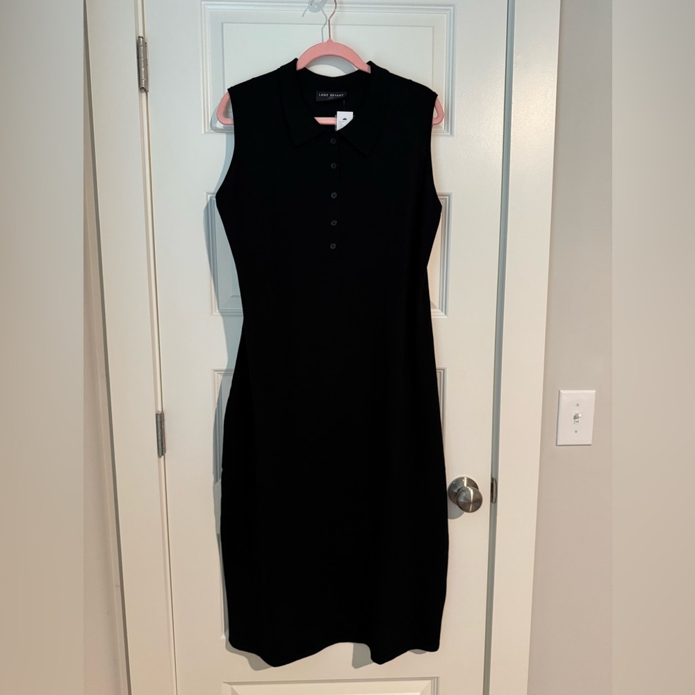 Lane Bryant Black Collared Dress *NWT*